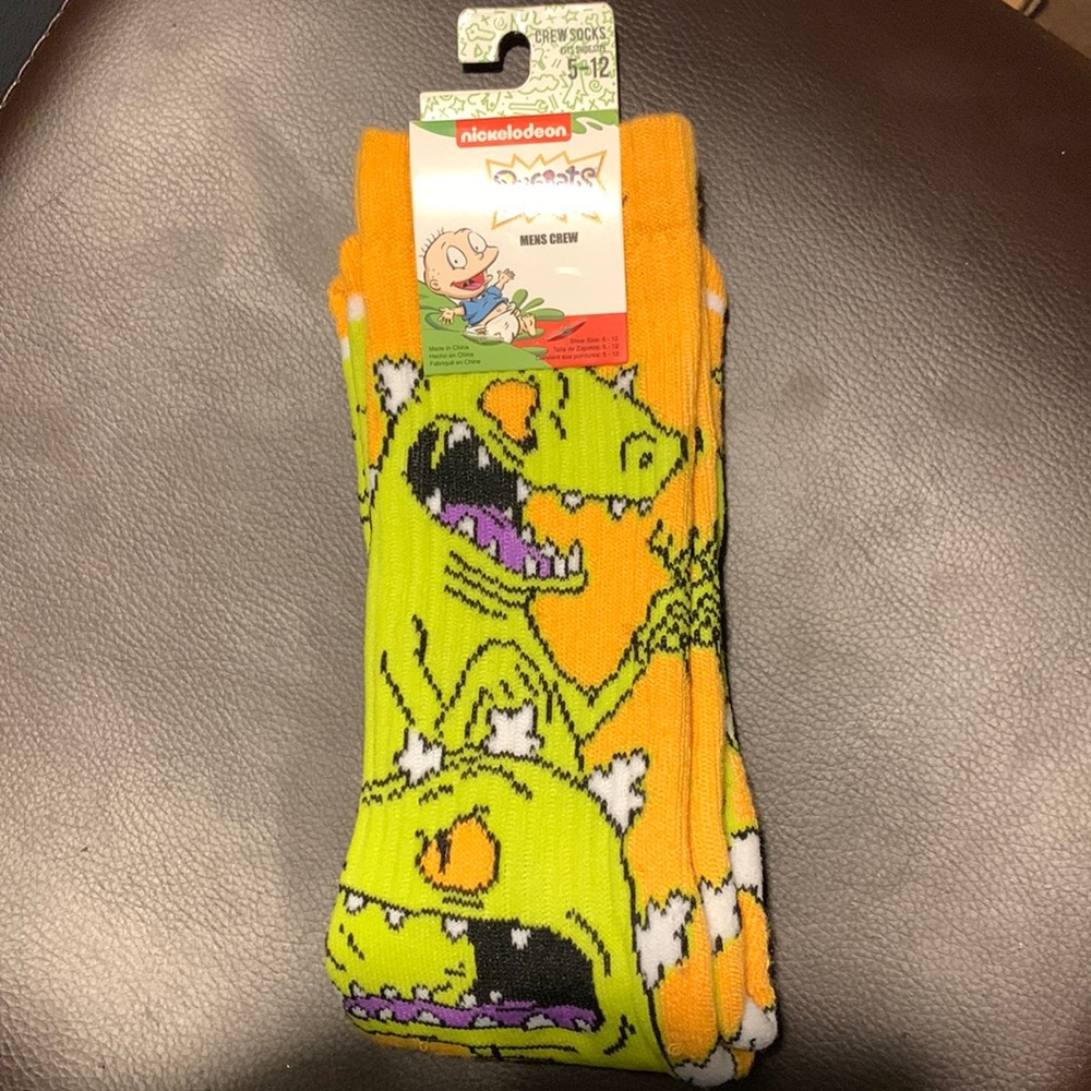 Nickelodeon Rugrats - Reptar socks - Mens size 5-12